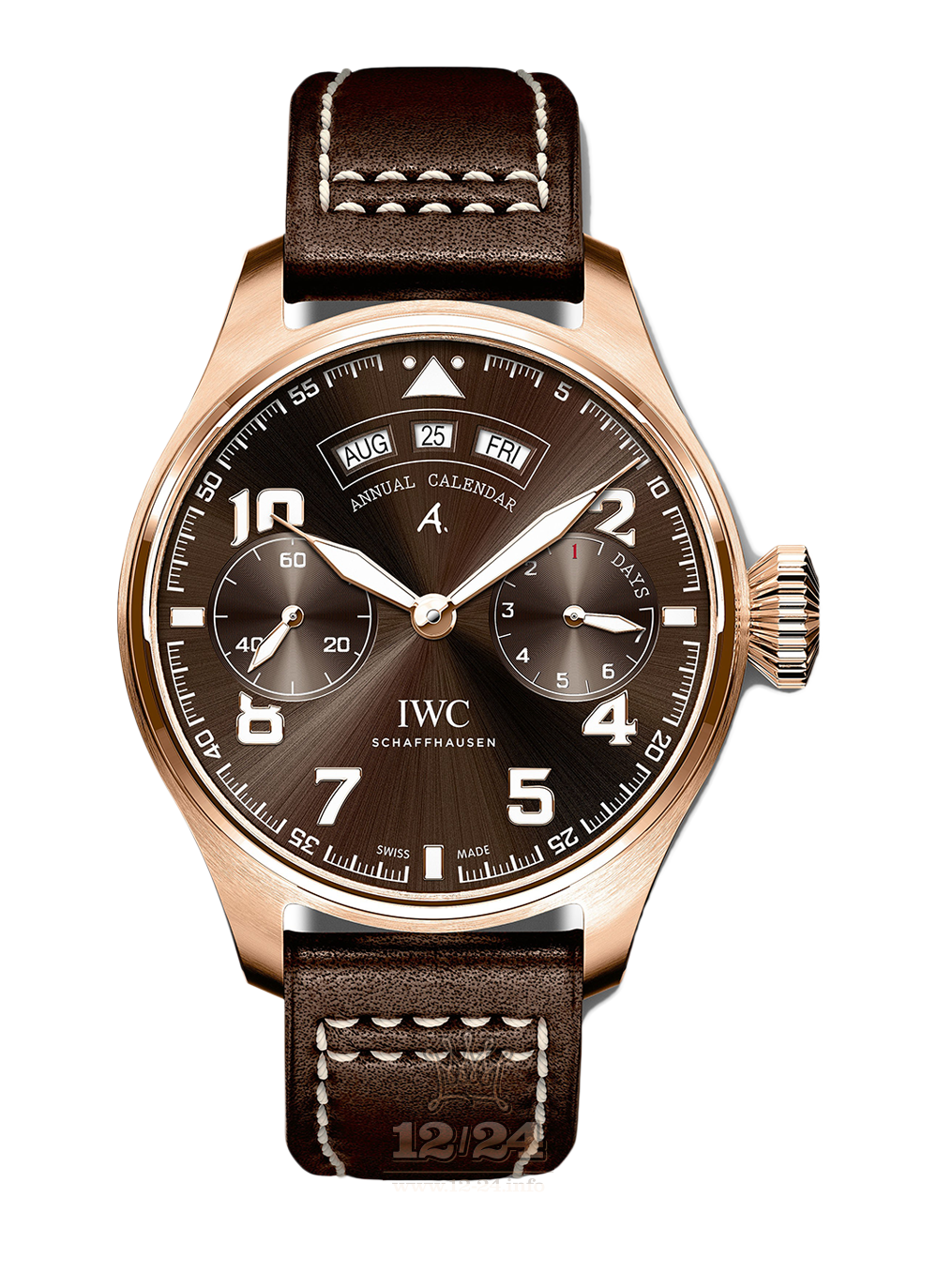 IWC Pilot s Watches Watch IW502706 46 mm Pink gold Case Brown (chocolate) Dial