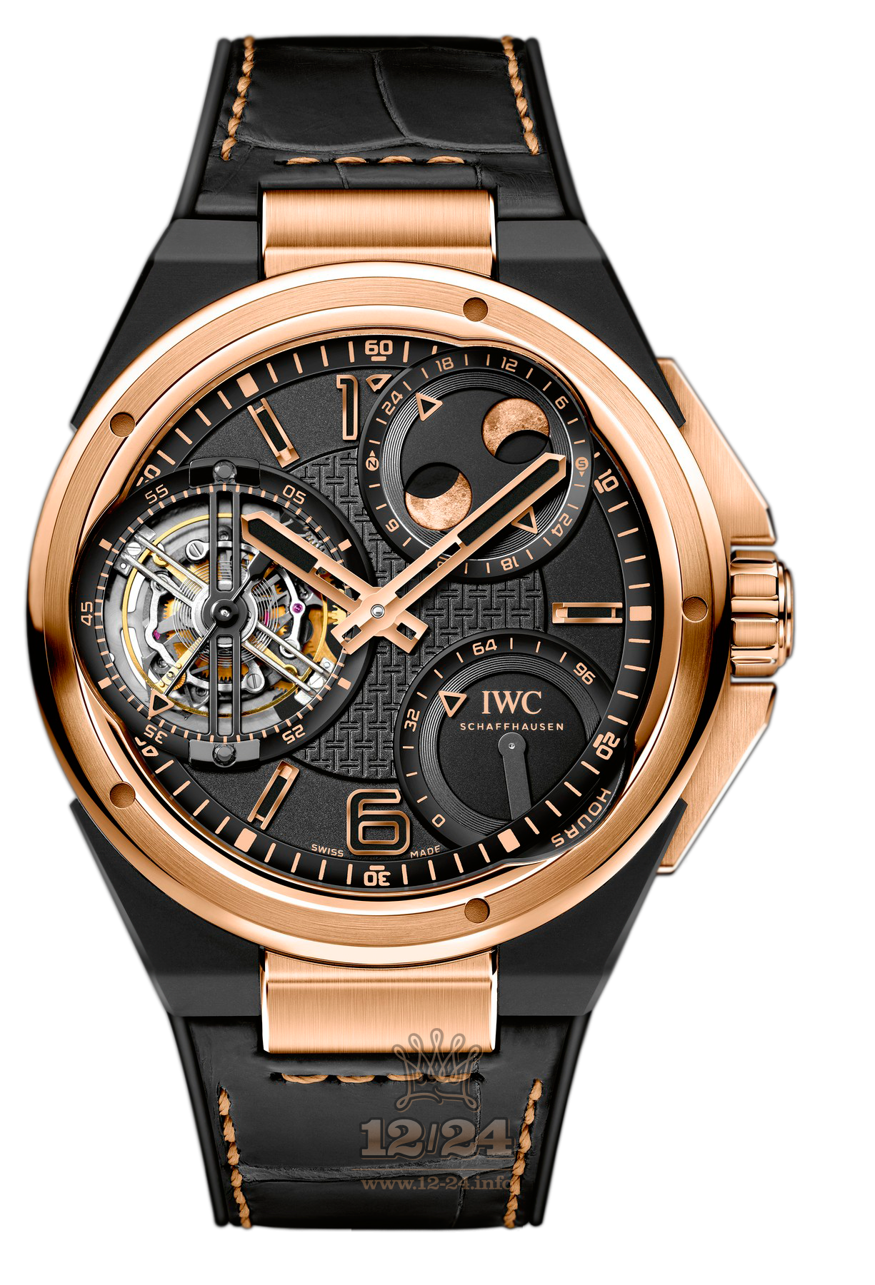 IWC Ingenieur Watch IW590002 46 mm Pink gold Case Black Dial