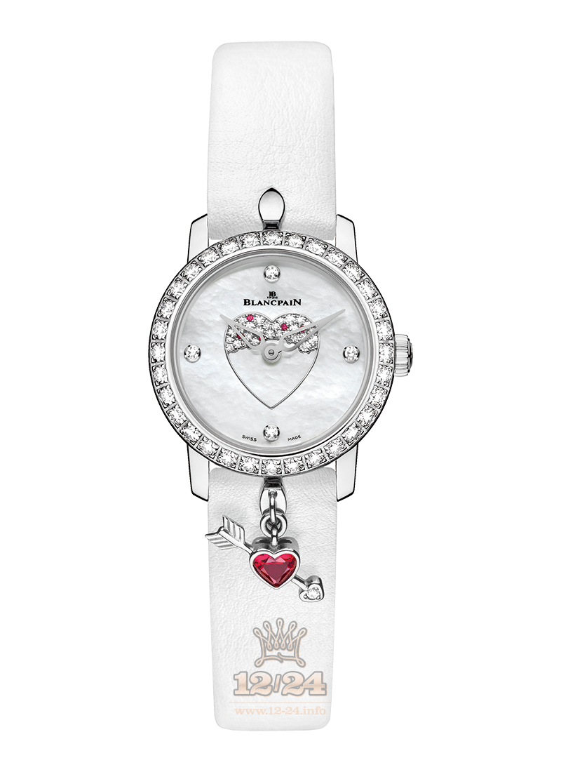 Blancpain Women Watch 0063F-1954-63A 22 mm White gold Case White Dial
