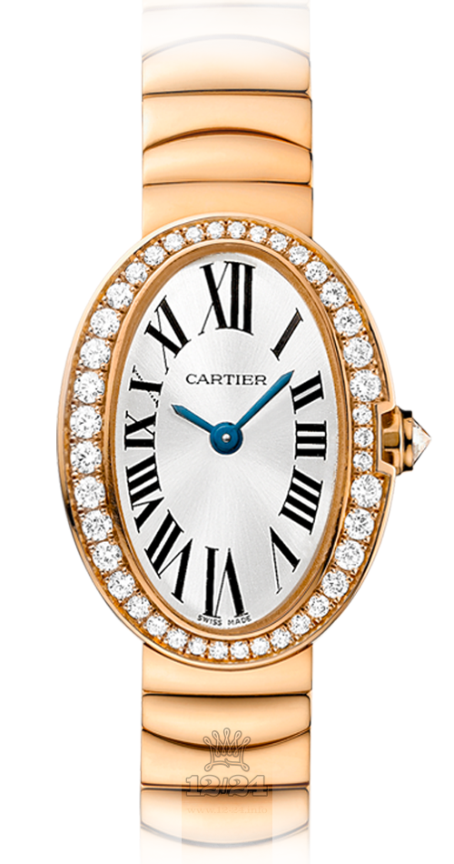 Cartier Baignoire Watch WB520026 25 mm Pink gold Case Silver Dial