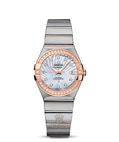 Omega Constellation Watch 123.25.27.20.55.001 27 mm Steel / Pink gold Case White Dial