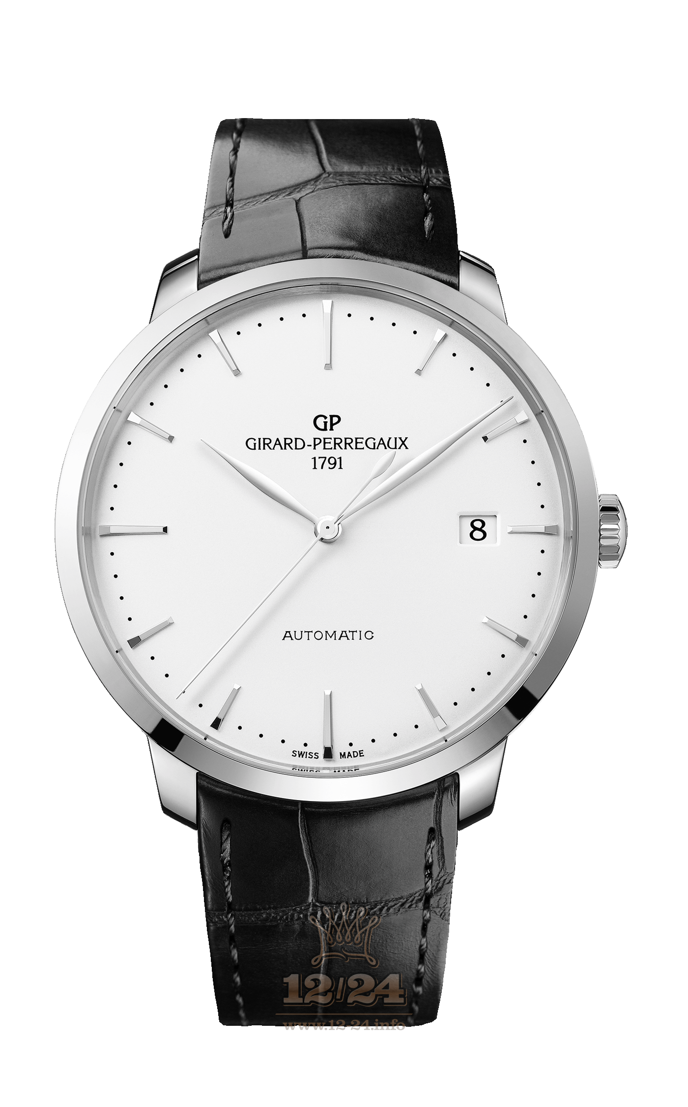 Girard Perregaux 1966 Watch 49551-11-132-BB60 44 mm Stainless steel Case Silver Dial