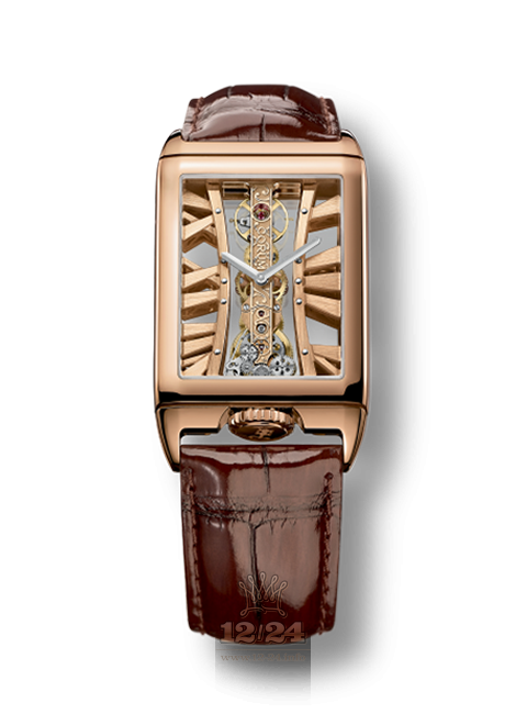 Corum Golden Bridge Watch B113/03044 29 mm Pink gold Case Golden Dial