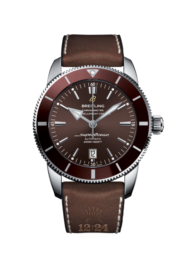 Breitling Superocean Heritage II Watch AB202033.Q618.295S.A20D.2 46 mm Stainless steel Case Brown (chocolate) Dial