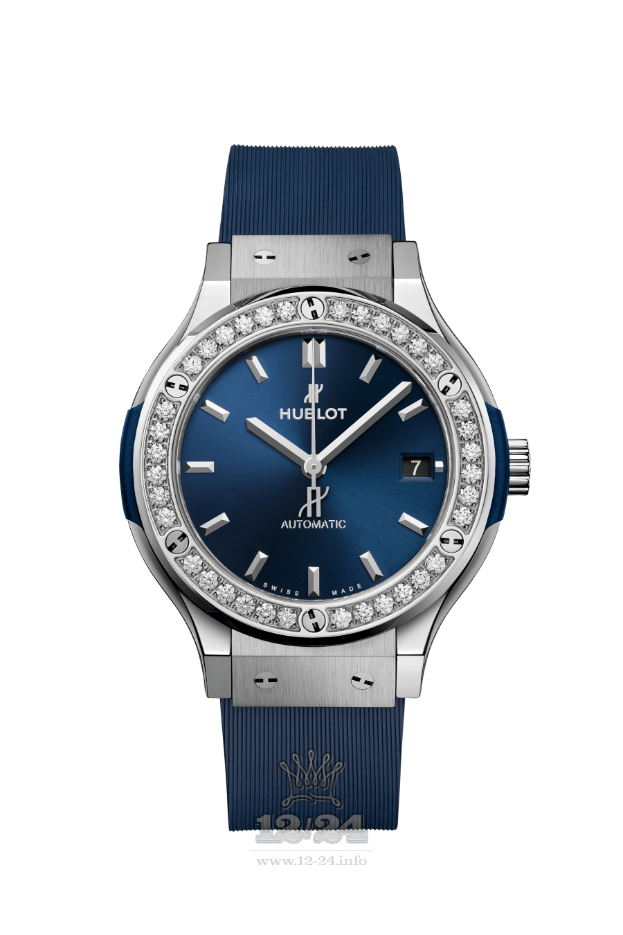 Hublot Classic Fusion Watch 565.NX.7170.RX.1204 38 mm Titanium Case Dark blue Dial