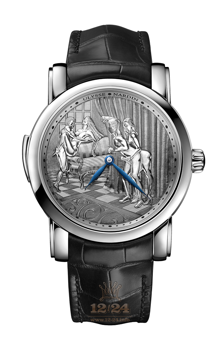 Ulysse Nardin Classic Watch 739-61/VOYEUR 42 mm Platinum Case Painted Dial