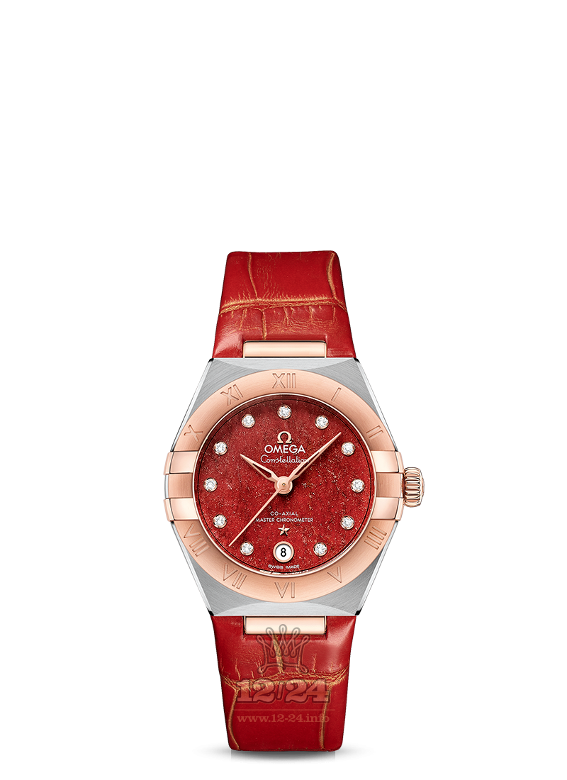 Omega Constellation Watch 131.23.29.20.99.002 29 mm Stainless steel Pink gold Case Red Dial