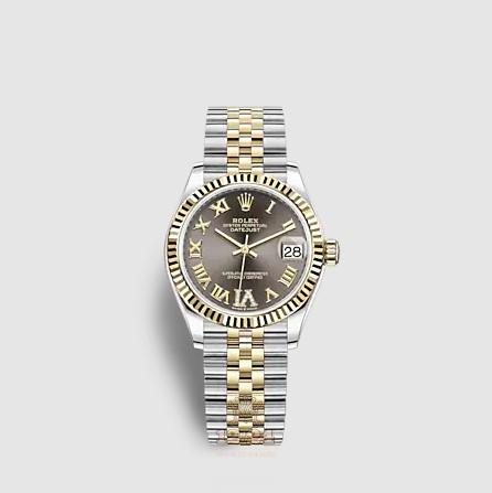 Rolex Datejust Watch 278273-0018 31 mm Stainless steel Yellow gold Case Gray Dial