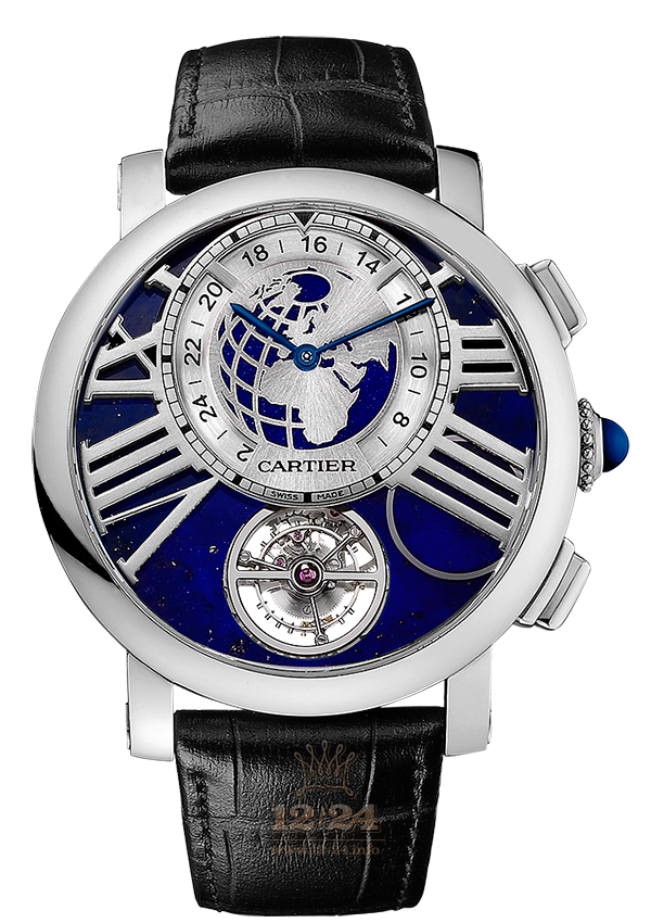 Cartier Rotonde de Cartier Watch W1556222 47 mm Platinum Case Silver Dark blue Dial
