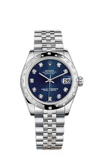 Rolex Lady-Datejust Watch 178344-0061 31 mm Steel / White gold Case Dark blue Dial