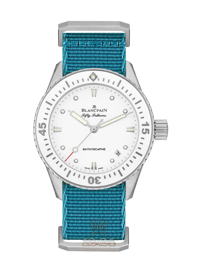 Blancpain Fifty Fathoms Watch 5100-1127-NAT 38 mm Stainless steel Case White Dial