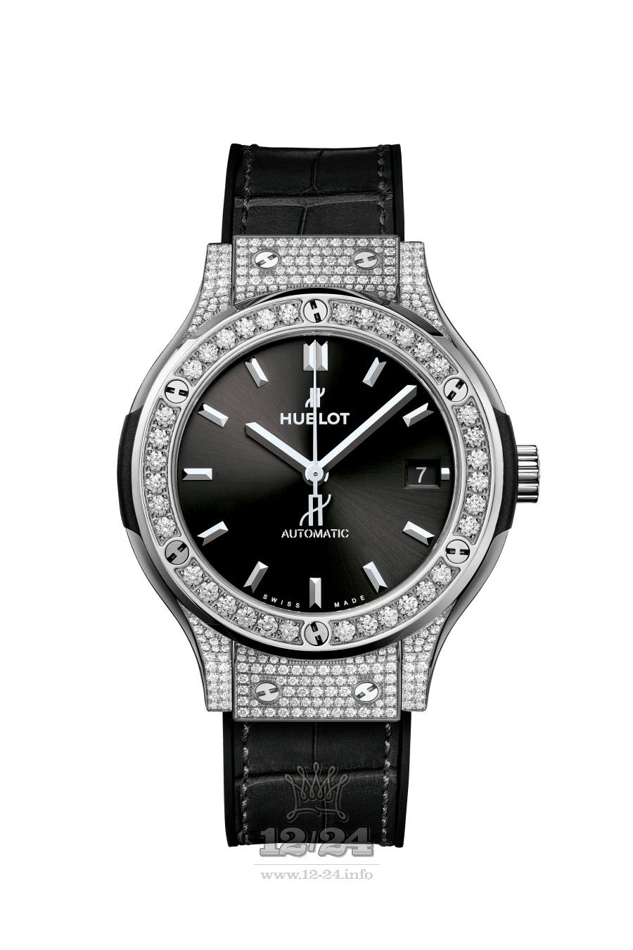 Hublot Classic Fusion Watch 565.NX.1470.LR.1604 38 mm Titanium Case Black Dial