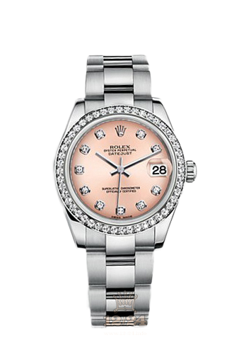 Rolex Datejust Watch 178384-0064 31 mm Steel / White gold Case Pink Dial