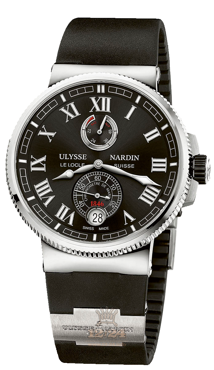 Ulysse Nardin Marine Watch 1183-126-3/42 43 mm Stainless steel Titanium Case Black Dial