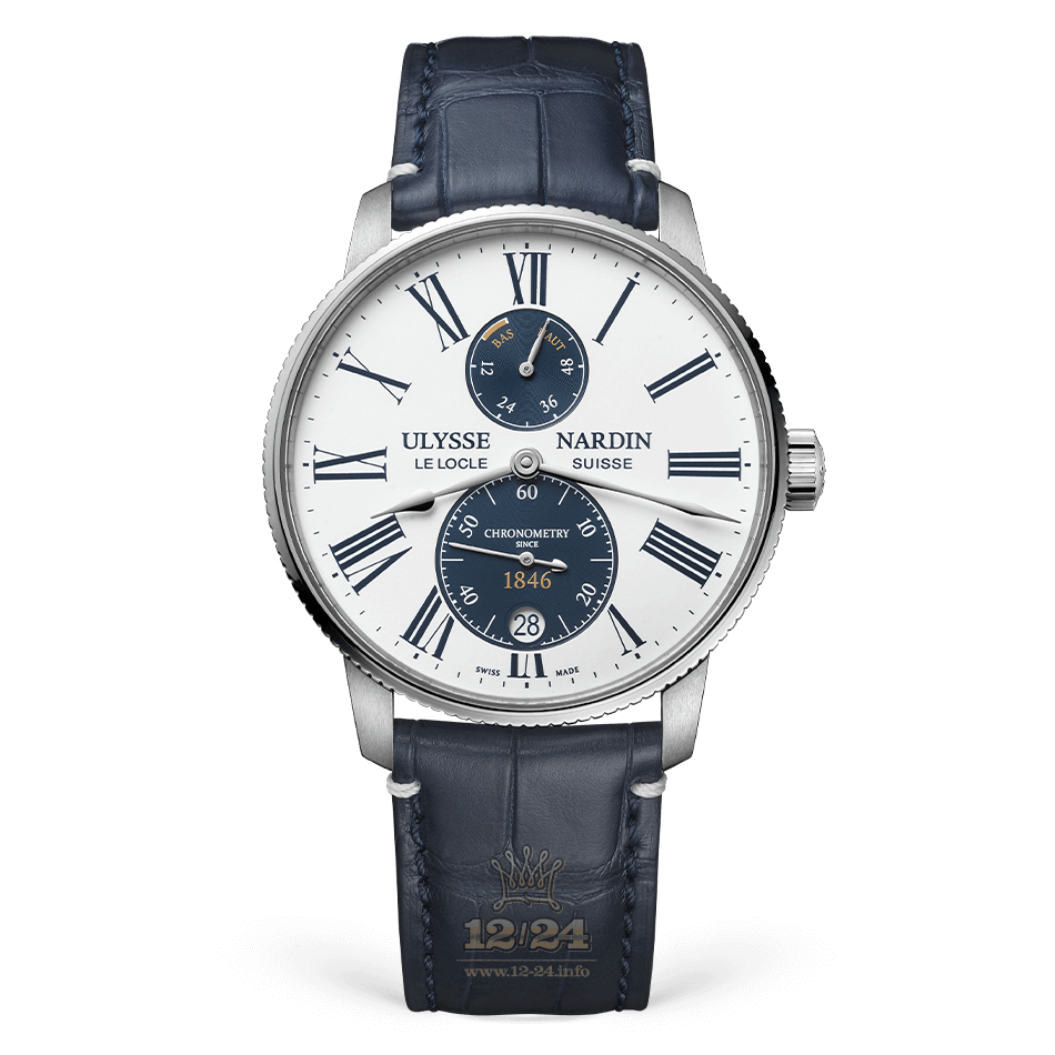 Ulysse Nardin Marine Watch 1183-310LE-0A-175/1B 42 mm Stainless steel Case White Dial