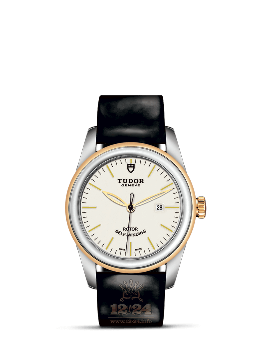 Tudor Glamour Watch M53003-0071 31 mm Stainless steel Yellow gold Case White Dial