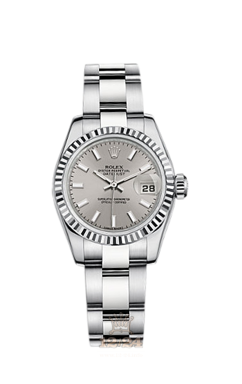 Rolex Lady-Datejust Watch 179174-0046 26 mm Steel / White gold Case Silver Dial