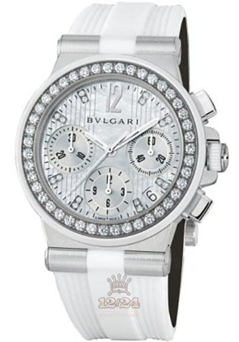 Bvlgari Diagono Watch 101755 DG35WSDWVDCH/8 35 mm Stainless steel Case Blue Dial