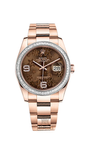 Rolex Datejust Watch 116285bbr-0012 36 mm Pink gold Case Brown (chocolate) Dial