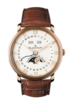Blancpain Villeret Watch 6654-3642-55B 40 mm Red gold Case White Dial