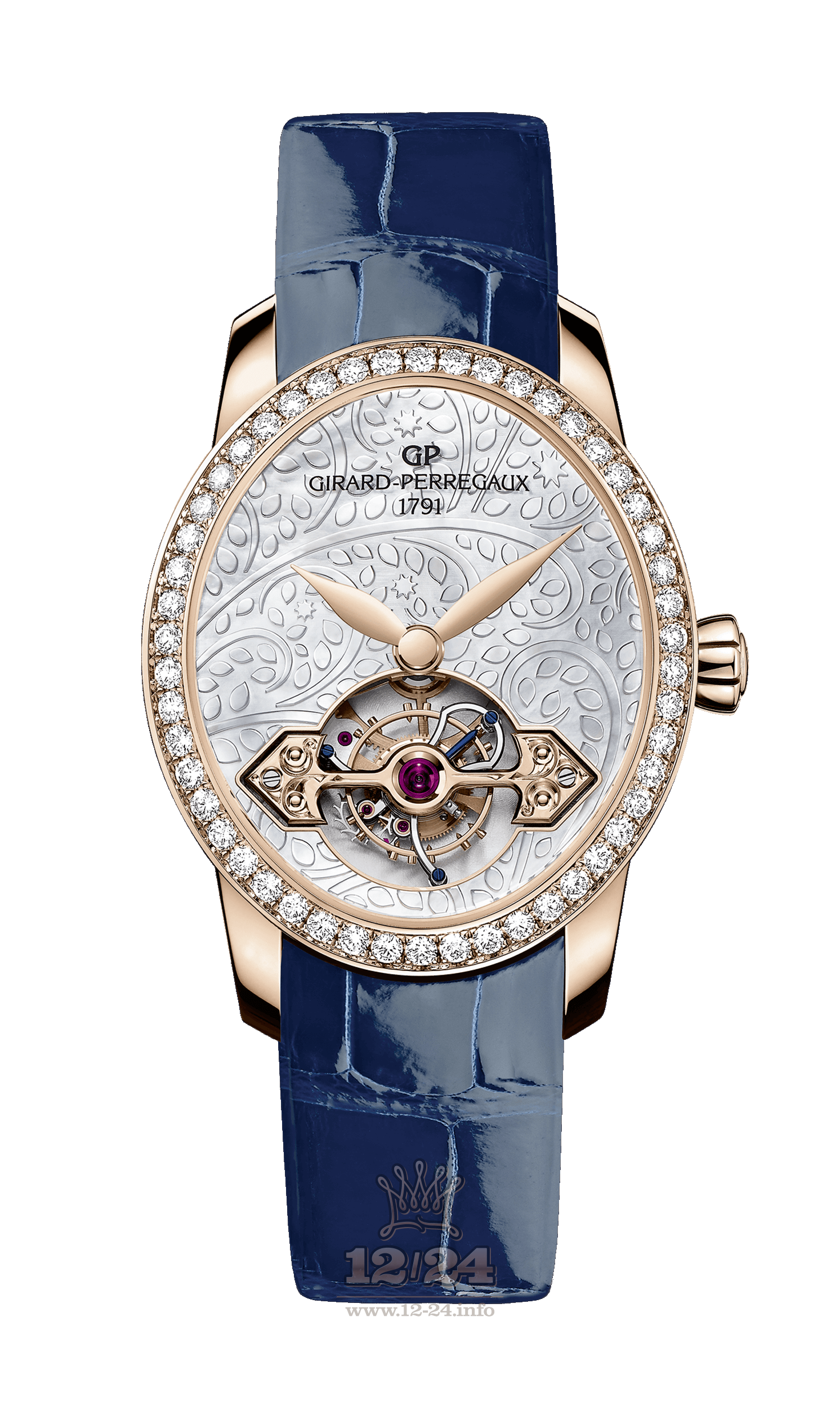 Girard Perregaux Cats Eye Watch 99490D52A706-CK6A 37 mm Pink gold Case White Dial