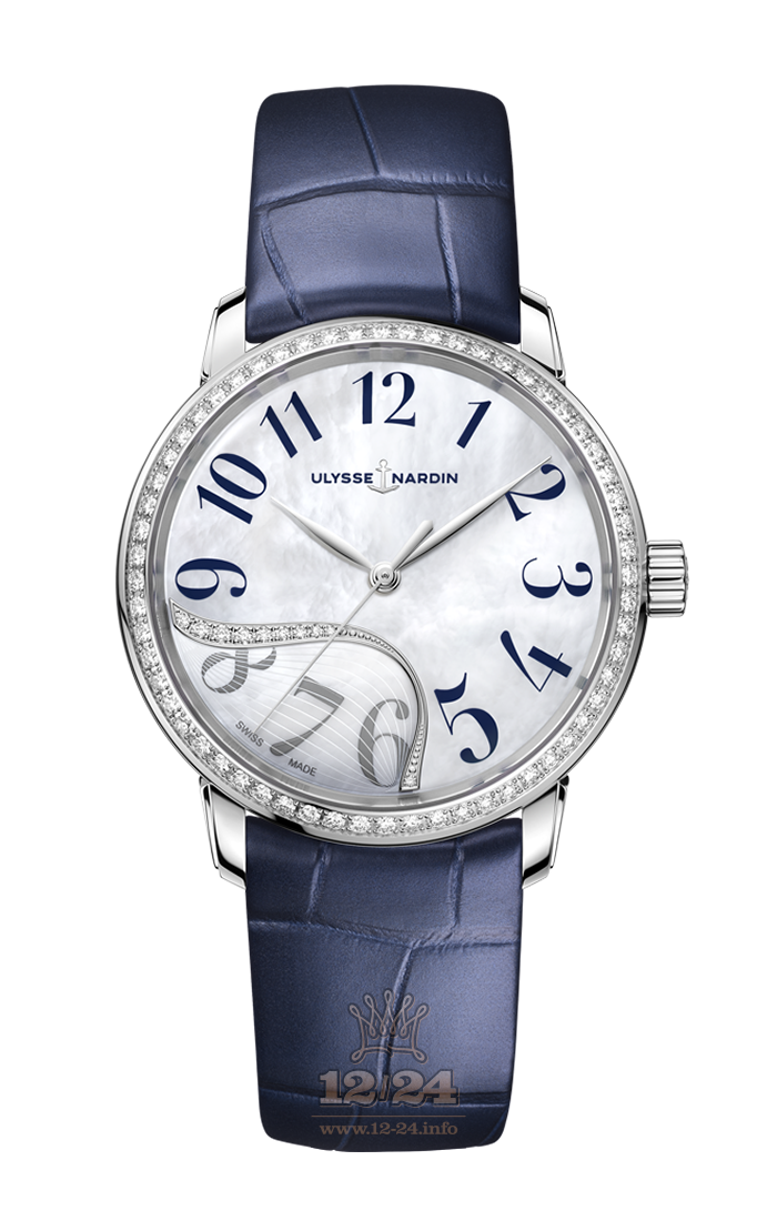 Ulysse Nardin Classic Watch 8153-201B/60-03 37 mm Stainless steel Case White Dial