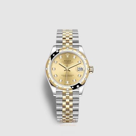 Rolex Datejust Watch 278343rbr-0026 31 mm Stainless steel Yellow gold Case Yellow Dial