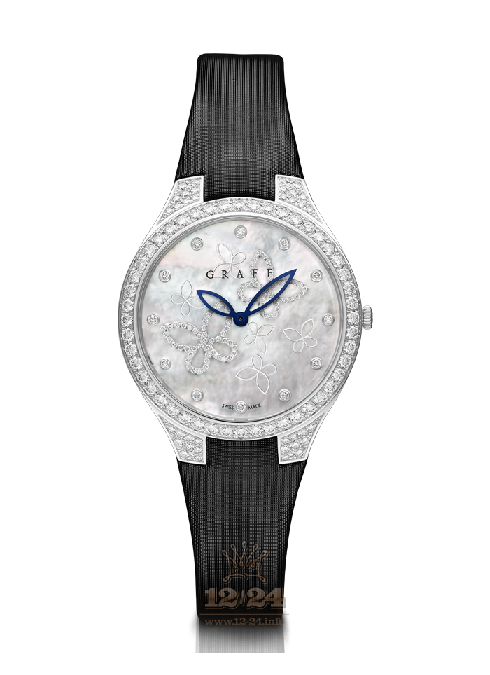 Graff Butterfly Watch BF33WGSLDMPWBF 33 mm White gold Case White Dial