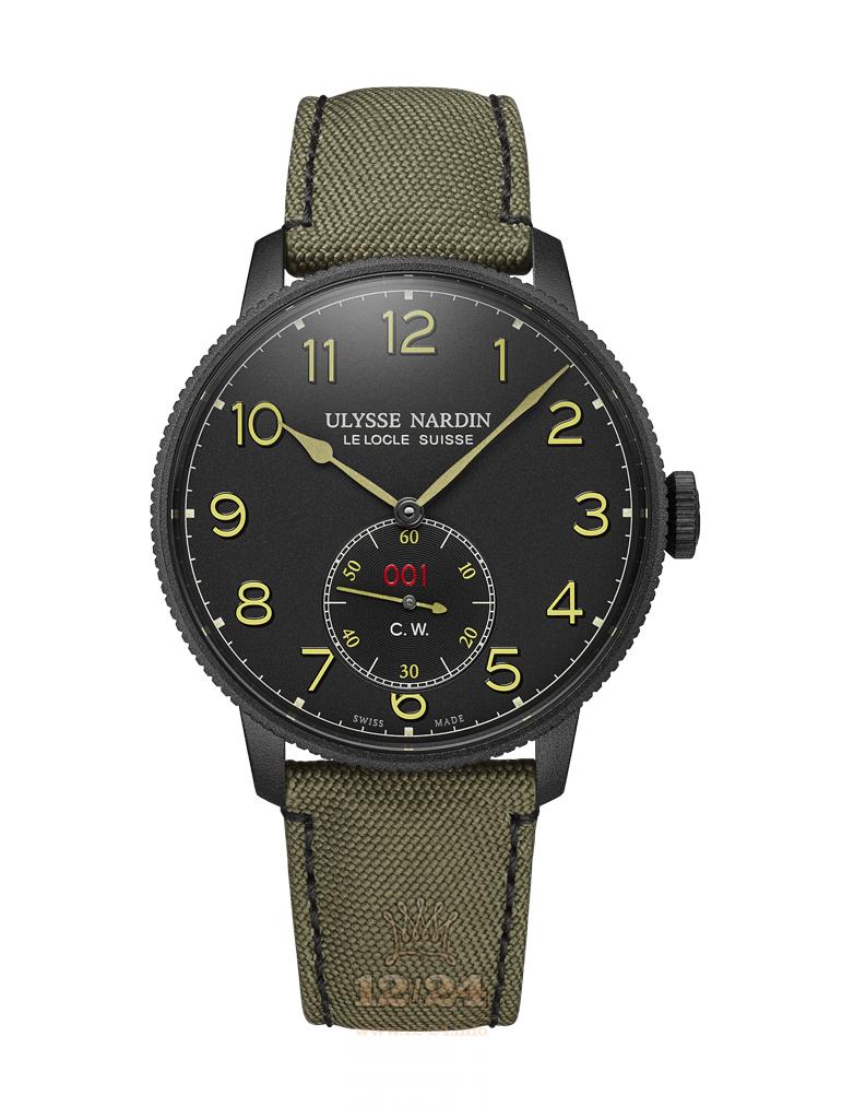 Ulysse Nardin Marine Watch 1183-320LE/BLACK 44 mm Stainless steel DLC coating Case Black Dial