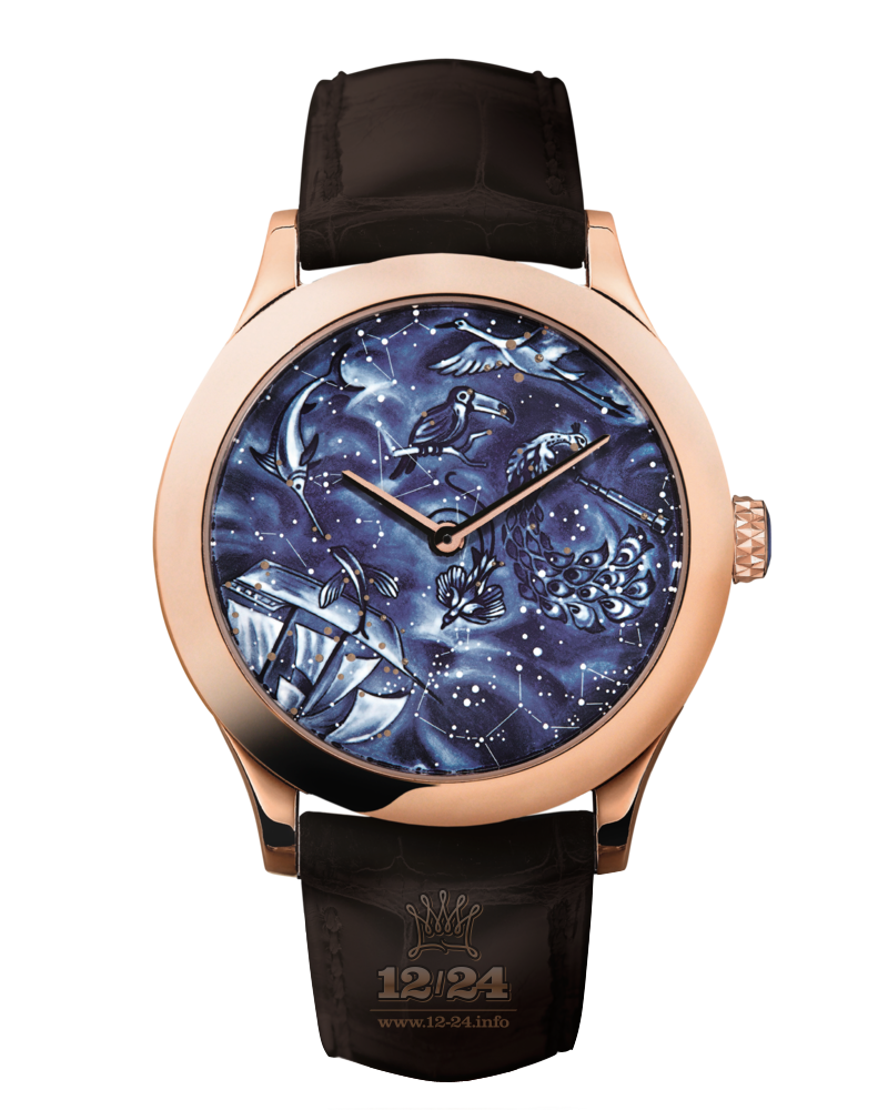 Van Cleef Extraordinary Dials Watch VCARO4IS00 Pink gold Case Dark blue Painted Dial