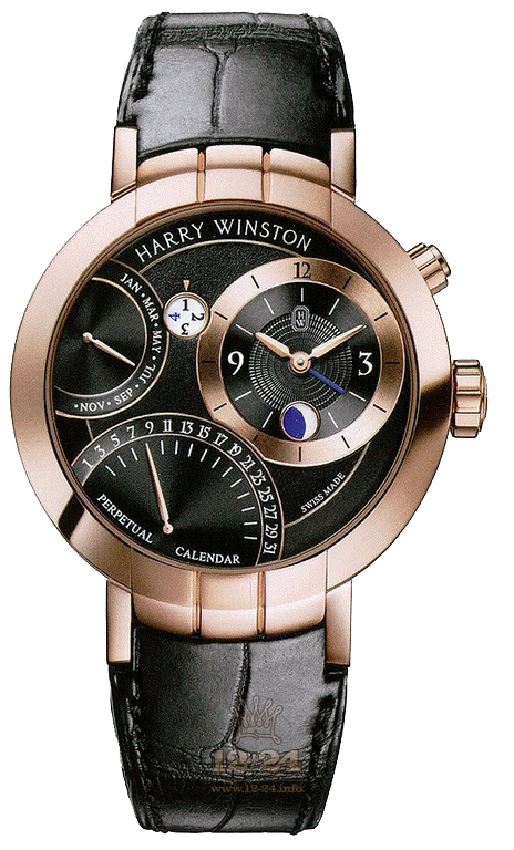 Harry Winston The Premier Collection Watch PRNAPC41RR001 41 mm Pink gold Case Black Dial