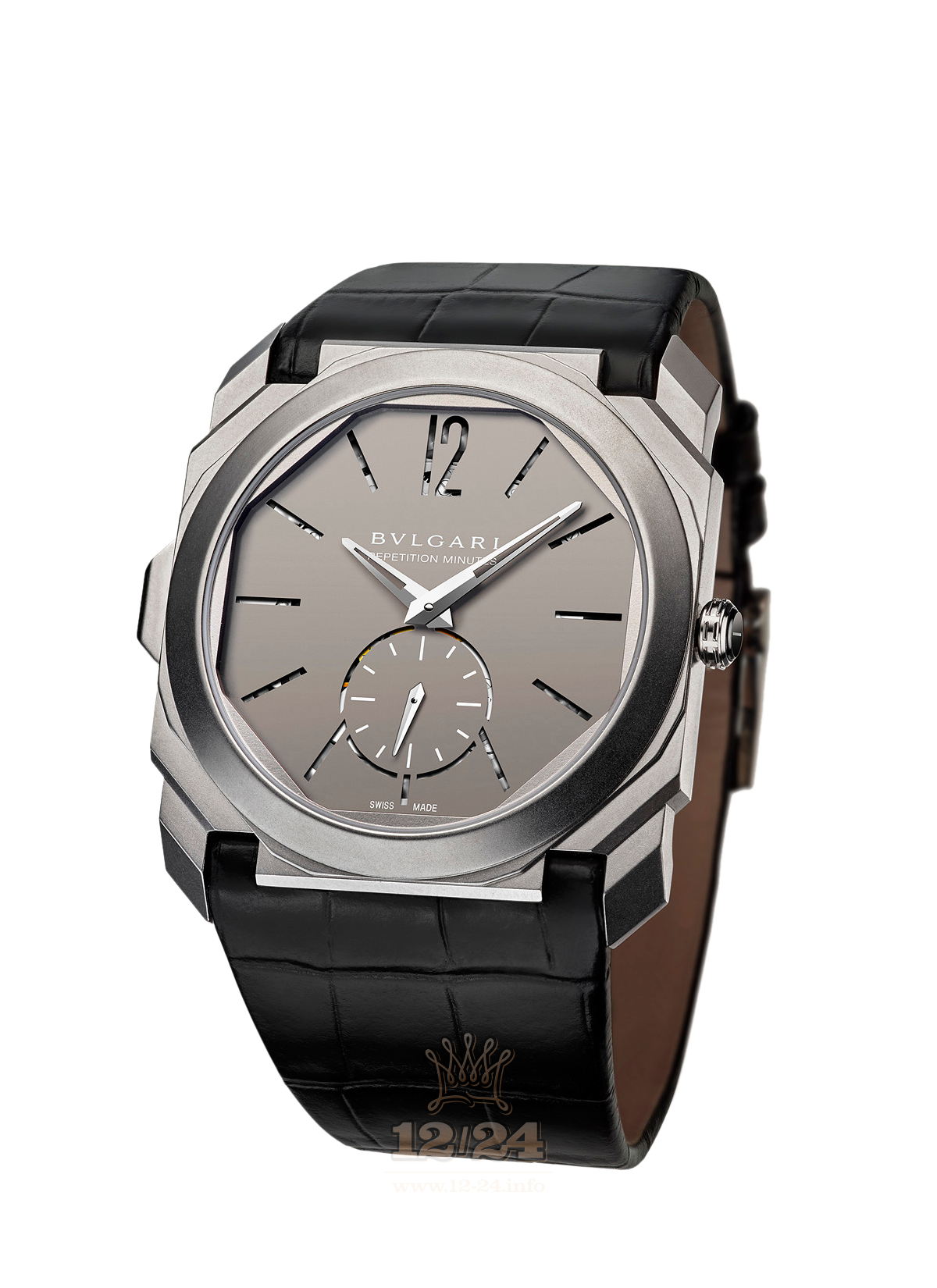 Bvlgari Octo Watch 102559 BGO40BTLMRXT 40 mm Titanium Case Gray Dial