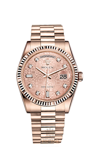 Rolex Day-Date Watch 118235f-0006 36 mm Pink gold Case Pink Dial