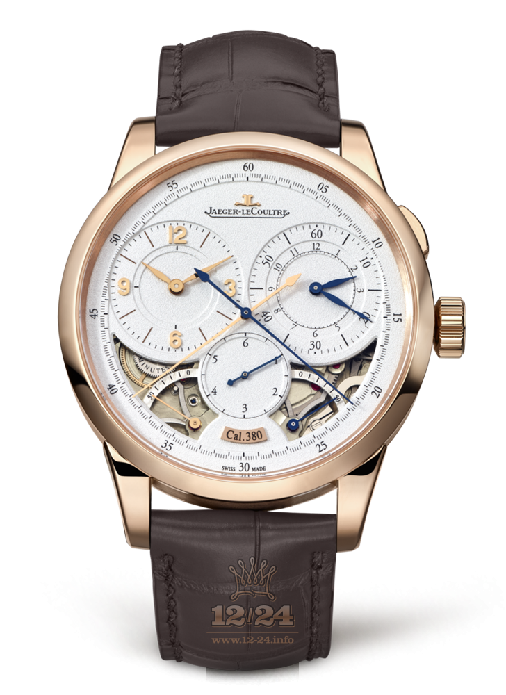 Jaeger-LeCoultre Duometre Watch 6012421 42 mm Pink gold Case Silver Dial