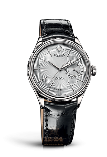 Rolex Cellini Date Watch 50519-0004 39 mm White gold Case Silver Dial