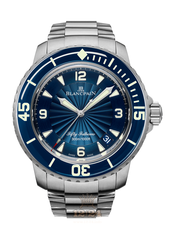 Blancpain Fifty Fathoms Watch 5015D-1140-71B 45 mm Stainless steel Case Dark blue Dial