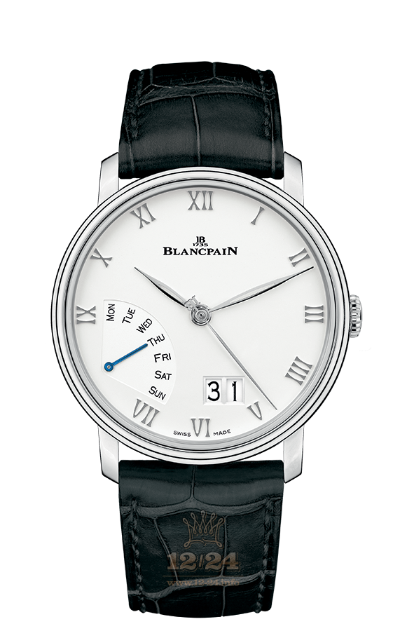 Blancpain Villeret Watch 6668-1127-55B 40 mm Stainless steel Case White Dial