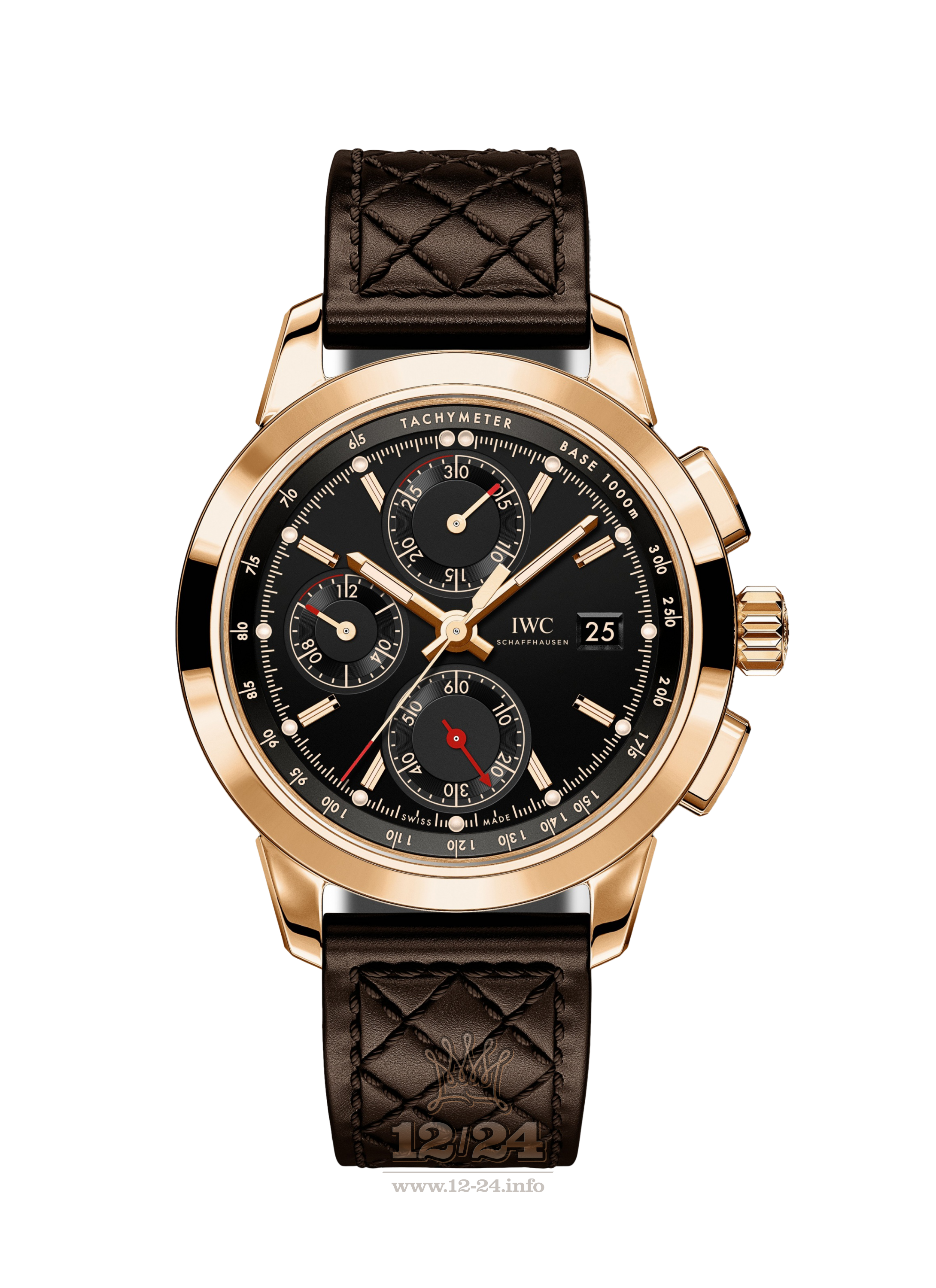 IWC Ingenieur Watch IW380703 42 mm Pink gold Case Black Dial