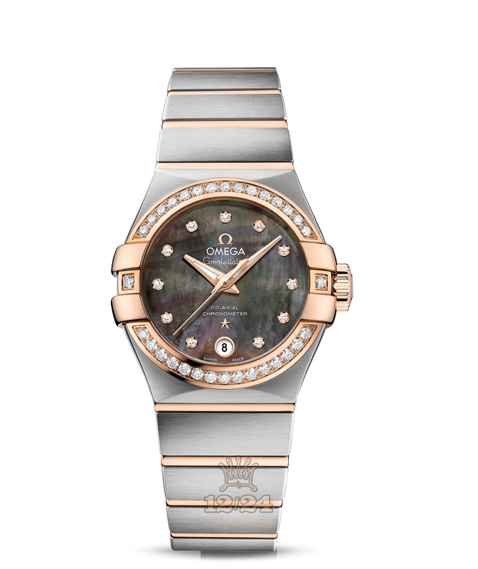 Omega Constellation Watch 123.25.27.20.57.006 27 mm Steel / Pink gold Case Gray Dial