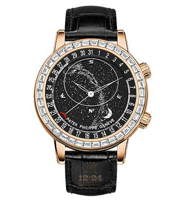 Patek Philippe Grand Complications Watch 6104R-001 44 mm Pink gold Case Black Dial
