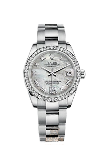 Rolex Datejust Watch 178384-0014 31 mm Steel / White gold Case White Dial