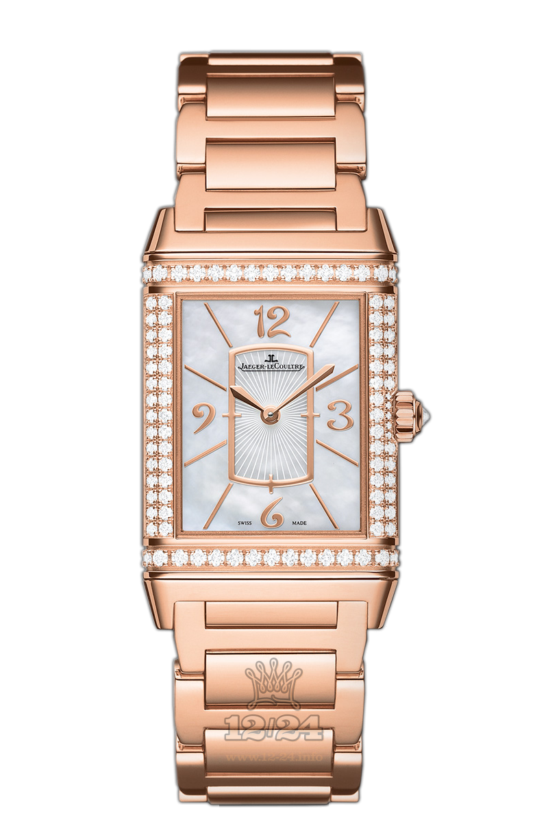 Jaeger-LeCoultre Reverso Watch 3212102 40 mm Pink gold Case White Silver Dial