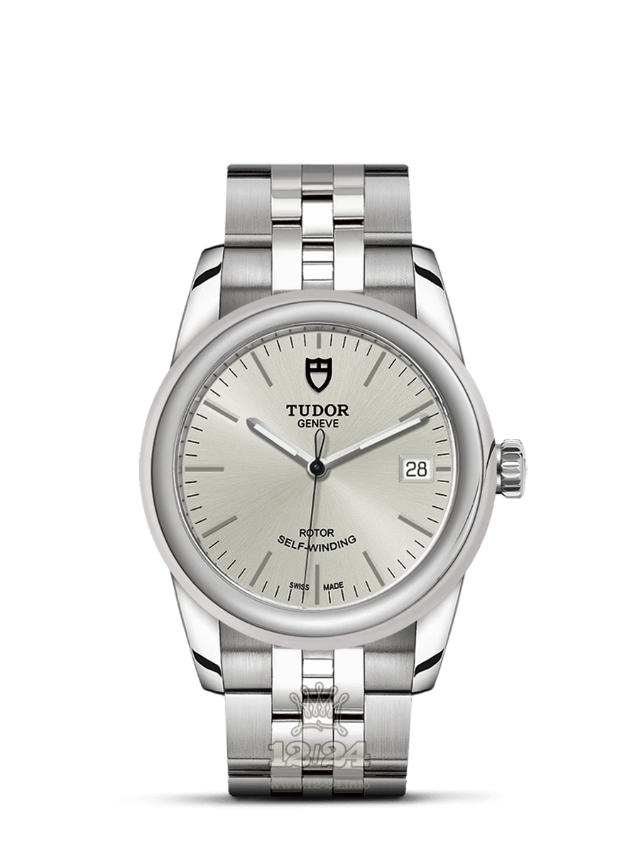 Tudor Glamour Watch M55000-0005 36 mm Stainless steel Case Silver Dial