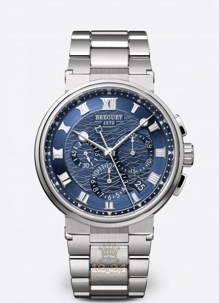 Breguet Marine Watch 5527BB/Y2/BW0 42 mm Titanium Case Dark blue Dial