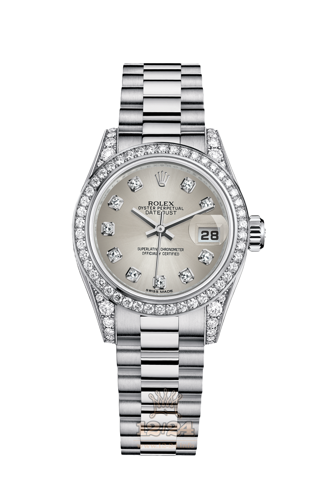 Rolex Lady-Datejust Watch 179159-0026 26 mm White gold Case Silver Dial