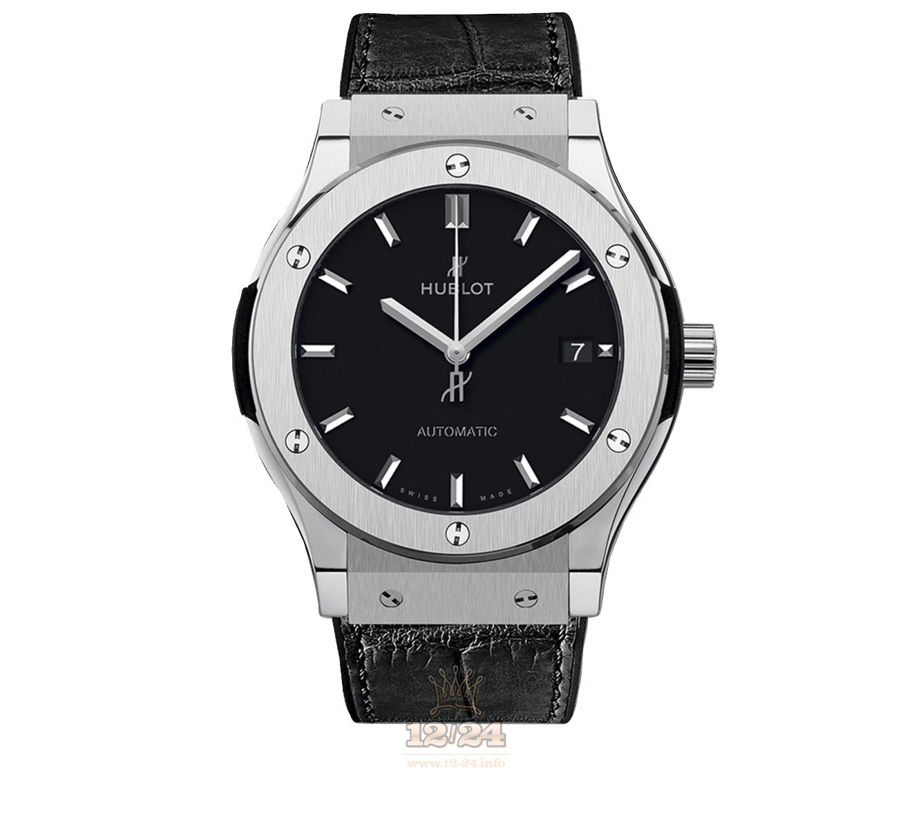 Hublot Classic Fusion Watch 542.NX.1171.LR 42 mm Titanium Case Black Dial