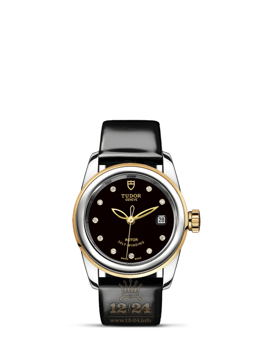 Tudor Glamour Watch M51003-0023 26 mm Stainless steel Yellow gold Case Golden Dial