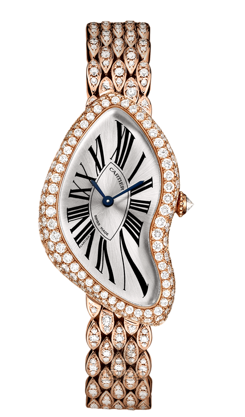 Cartier Crash Watch HPI00653 38 mm Pink gold Case Silver Dial