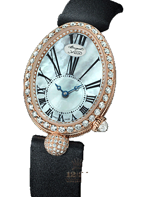 Breguet Reine de Naples Watch 8928BR/51/844DD0D 33 mm Pink gold Case White Blue Dial