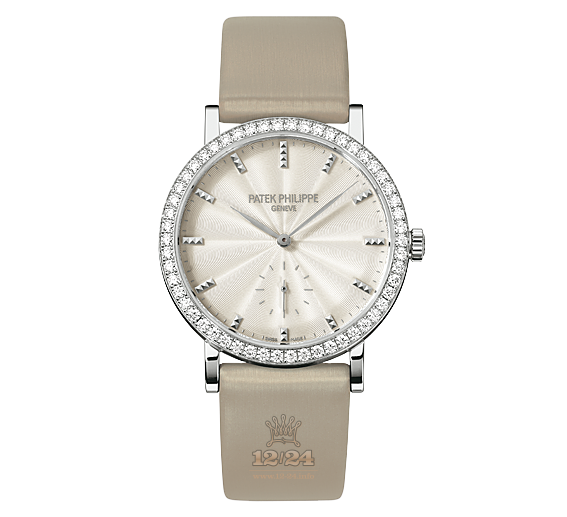 Patek Philippe Calatrava Watch 7120G-001 31 mm White gold Case Silver Beige Dial